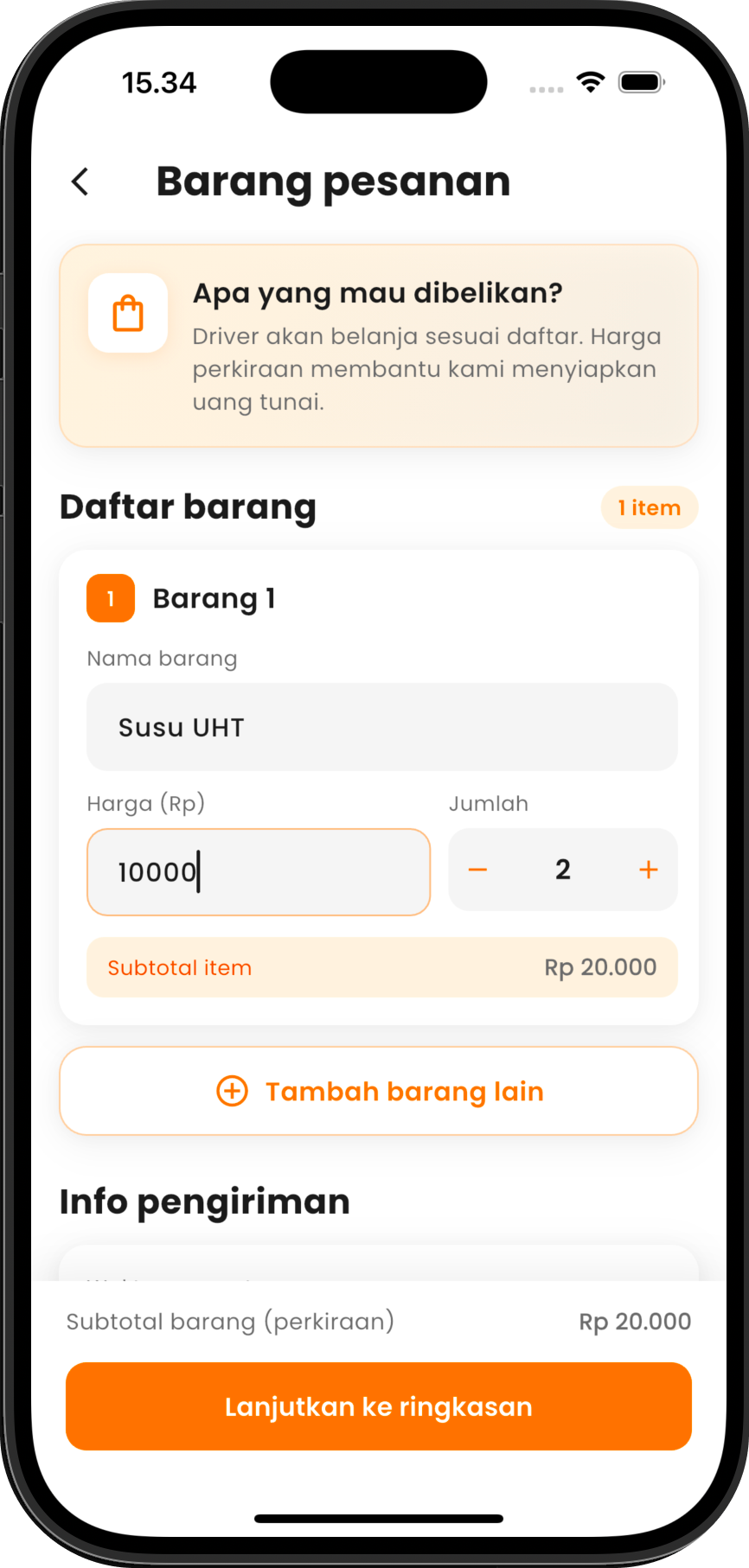 Layar titip beli Toko di Melije